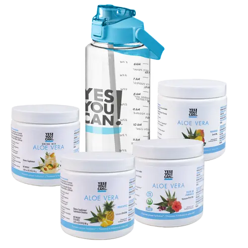 Yes You Can! Aloe Vera Hydration Kit - Variety Pack - Sugar Free, Caffeine Free