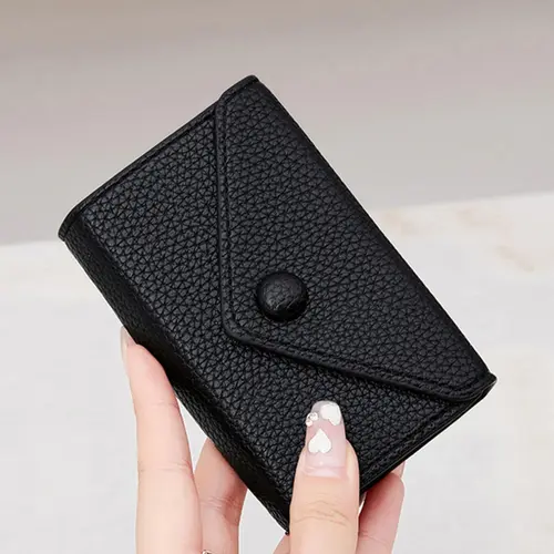 Simple Plain Color Card Holder, Casual Versatile Mini RFID Blocking RFID Theft Proof Credit Card Holder for Men and Women, Lightweight Portable Minimalist PU Leather Solid Color Coin Small Wallet Card Holder, Credit Cards Holder