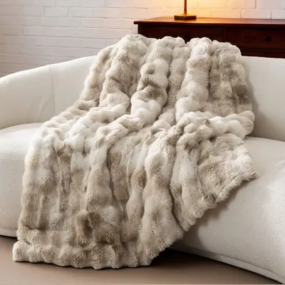 【Summer Sale Deals】Bedsure Weighted Faux Rabbit Fur , Soft Fluffy Fuzzy  Cozy Plush Sherpa Fleece  Blanket, Thick Warm  Blanket Gifts for Women,The  Blanket  For Stress & Anxiety,Soft  Warm ComforterComforter