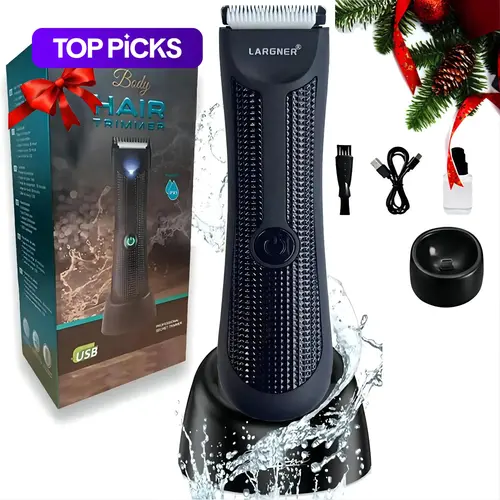 Electric Hair Trimmer, Cordless Trimmer, USB Rechargeable Hair Clipper, Waterproof Hair Shaver, Showerproof Body Trimmer, Beard Trimmer, Body Hair Trimmer, Men's Grooming Supplies, Underarm Trimmer, Body Hair Trimming