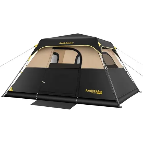 Fanttik Camping Tent Zeta  C4/C6 Person Instant Cabin Tent Setup in 60 Seconds with Rainfly & Windproof Portable with Carry Bag for Family Camping & Hiking,SummerWins, Father's Day Gifts, Tents For Camping,campingessentia