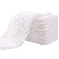 【Baby Registry】Yoofoss Muslin Burp Cloths for Baby 10 Pack 100% Cotton Baby Washcloths for Boys Girls Large 20''X10'' Super Soft and Absorbent White