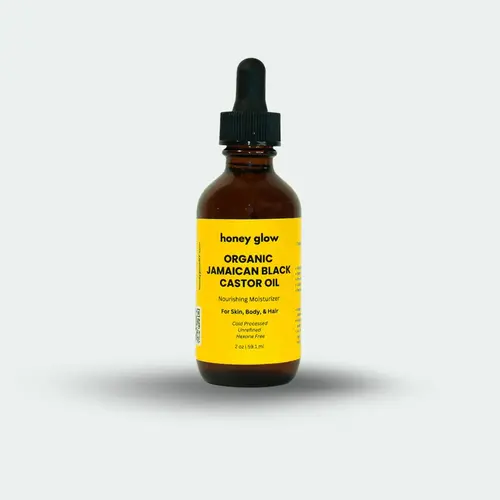 Honey Glow Organic Jamaican Black Castor Oil for Skin, Body & Hair Moisturizing Body Care Exfoliating