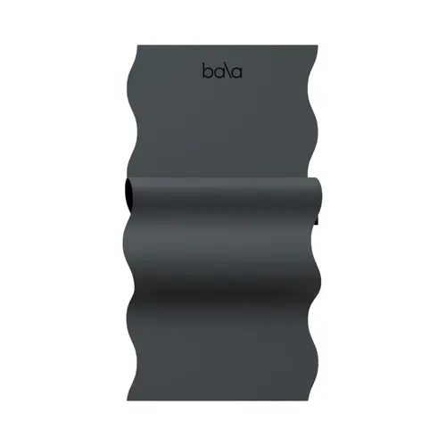 Bala Wavy Unisex Natural Rubber Exercise Mat - Black, Flexible Waterproof Top Pilates Equipment for Floor Use, Rubber Gym Work Out Mat, Exercise Mats For Floor