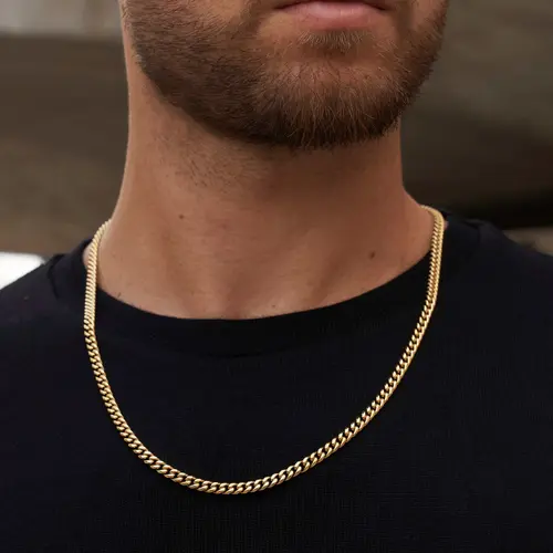 GLD Cuban Link Chain | Yellow Gold 5mm Width - 18k Gold Plated, 5mm Width, 16" to 30" Length Options, Versatile Styling for Everyday Wear - Perfect Gift #TikTokShopBackToSchool