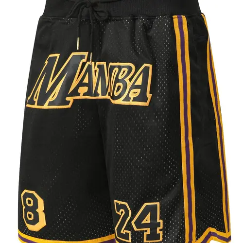 Men's Regular Fit Letter & Number Print Drawstring Waist Basketball Shorts, Casual Quick Drying Breathable Athletic Sports Shorts, Summer Bottoms For Outdoor Daily Wear