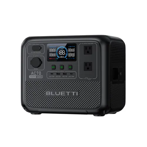 BLUETTI AC70 Portable Solar Generator, 768Wh LiFePO4 Power Station