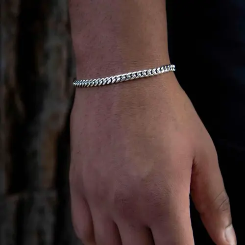 GLD 5mm Cuban Link Bracelet in 14k White Gold | 6-9" Lengths Lifetime Guarantee Men's Jewelry Classic Bold Design - Perfect Gift #TikTokShopBackToSchool