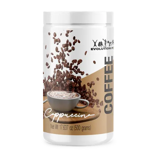 Evolution Coffee Cappuccino Flavor Beverage Creamy with L-Carnitine a Dietary Supplement Product