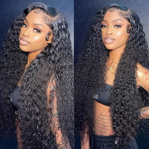 BLING HAIR Female 13x6 Scalplike HD Lace Front Wig, Real Wavy Human Hair Frontlace Wig, Back-to-School Fashion Accessory sohochic