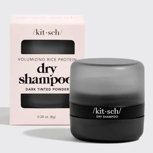 Kitsch Dry Shampoo Powder with Rice Protein for Women & Men - Volumizing, Unscented, No White Cast, Organic, Paraben Free, for Oily & Dark Hair - 8g