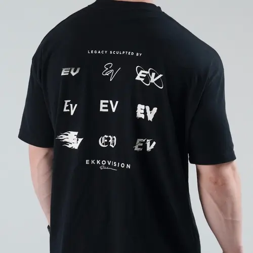 EKKO EV Sculpting a Legacy Acid Washed 100% Cotton Oversized T-shirt