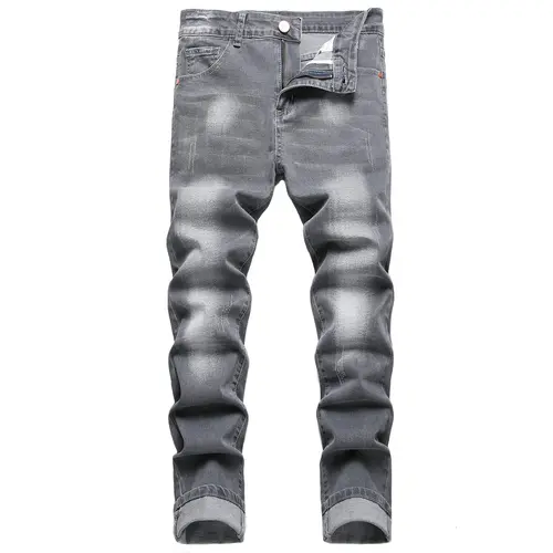 JUNBAOSS Men's Slim Fit Stretch Jeans Ripped Skinny Jeans for Men, Distressed Straight Leg Fashion Casual Popular Chic Comfort Flex Waist Denim Pants, Menswear Classic Street Style Cotton Fabric Jean Natural Hipster Personalized Stylish Jeans #SohoChic