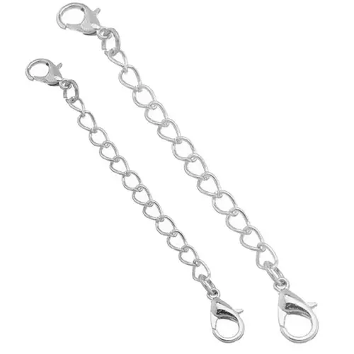 Sterling Forever Sterling Silver Extendable Necklace-Bracelet Extender Set of 2 with Lobster Clasp