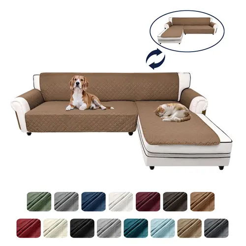 Easy-Going Sectional Couch Covers, L Shape Sofa Cover Reversible Washable Sofa Slipcover, Water-Resistant Furniture Protector Sofa Blanket for Pets Kids, Livingroom, Homedecor,back to school,dorm essentials,home decor,home essentials