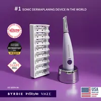 Sonicsmooth At-Home Sonic Dermaplaning System by Michael Todd Beauty | 2-in-1 Peach Fuzz Removal & Sonic Exfoliation for Smoother, Softer, More Radiant Skin | 8 Weeks of Dermaplaning Blades | Dermatologist Approved, Safe for Sensitive Skin, 3 Speeds