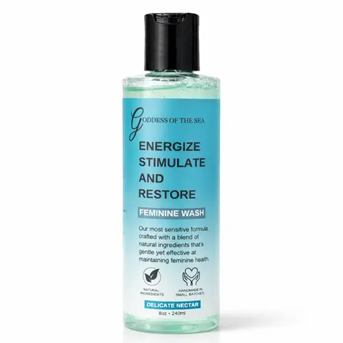 Delicate Nectar Feminine Wash for Women – Gentle, pH Balanced Yoni Cleanser with Natural Oils – Fragrance-Free, Moisturizing Intimate Wash for Odor Support & Sensitive Skin