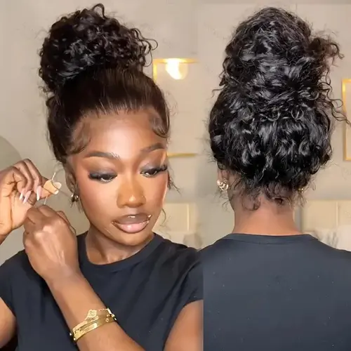 【This 360 wig is EVERYTHING】Ashimary Water Wave Invisi-Strap Snug Fit 360 Skin Lace Frontal Human Hair Wig Bleached Knots With Drawstring#Summervibes, Lace Front Wigs, Glueless Part Wig, Invisible Lace Wig