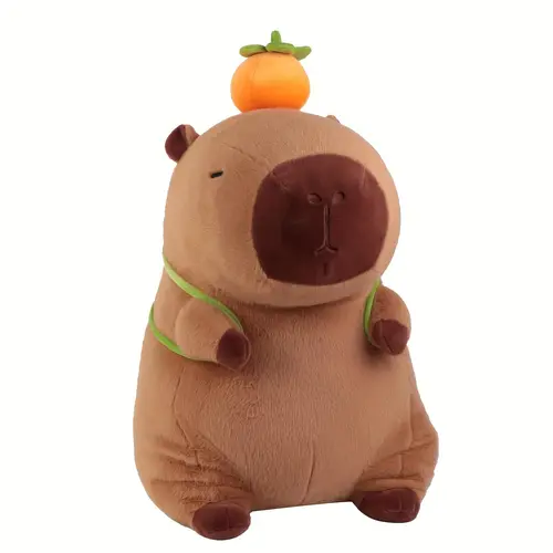 Capybara Plush Toy, Adorable Simulation Plush Toy, Cute Soft Stuffed Animal With Turtle Backpack, Super Soft Fluffy, Birthday Gift For Boys And Girls, Stuffed Animal Gifts