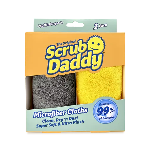 Scrub Daddy Microfiber Cloths - Pack of 2 for Household Cleaning Towel
