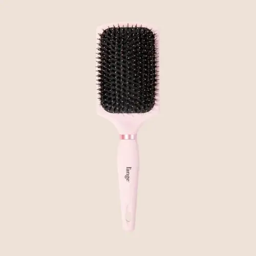 L'ANGE HAIR Square Detangling Paddle Brush - Boar & Nylon Bristles, Lightweight Ergonomic Non-Slip Grip, Frizz Reduction for Fine Hair, Wet/Dry Use for Blowout & Silky Straight Results, Blowout Hair