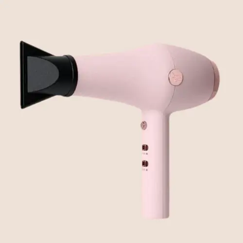 L'ANGE HAIR - Soleil Ionic Blush Blow Dryer - 3 Heat Settings, 2 Airflow Settings, Cool Shot for Style Lock-In, Professional Length Cord, Powerful Lightweight Hair Dryer for Smooth Blowouts
