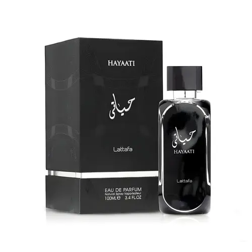 Lattafa Hayaati Eau de Parfum for Men - Men's Fragrances Liquid, Aromatic Earthy Woody Scent with Vanilla & Bergamot, Alcohol-Containing, 3.4 oz (3 to 3.9 fl oz), 60 Months Shelf Life, Single Item Adult Perfume