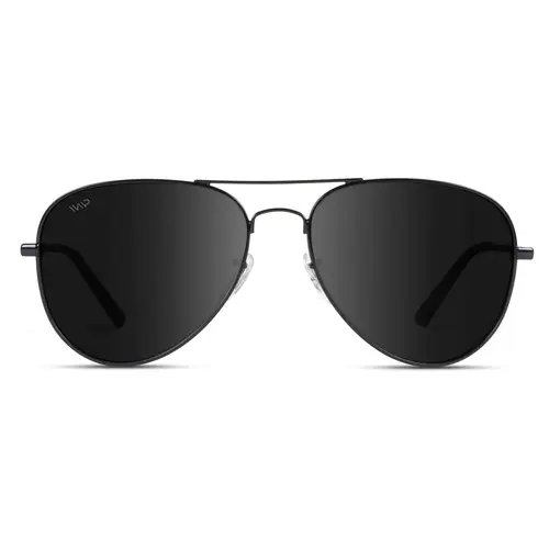 Maxwell Unisex Polarized Classic Aviator Stainless Steel Sunglasses - Fashionable Frames, High Quality, Lightweight Durable, Men's Style, Black Lenses, 138mm Temple Size, Fashionable Frames Sunglasses, High Quality Sunglasses