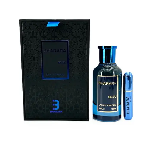 BHARARA Bleu Eau de Parfum for Men Adults - UAE Bahara Beauty Single Item, Long-Lasting Woody Fresh Spicy Citrus, Vanilla, Amber Musk Scent, 3.4 fl oz EDP Signature Fragrance, Warm Spicy Fragrance, Liquid Men's Fragrance