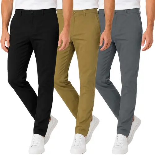 Men's Super Stretch Slim Fit Everyday Chino Pants