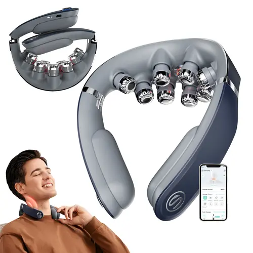 SKG Foldable Neck Massager for Pain Relief, Deep Tissue Vibration Massager, Portable 9D Electric Shiatsu Neck Massager, Christmas Gift, G7 Pro Fold,back to school,back to school haul