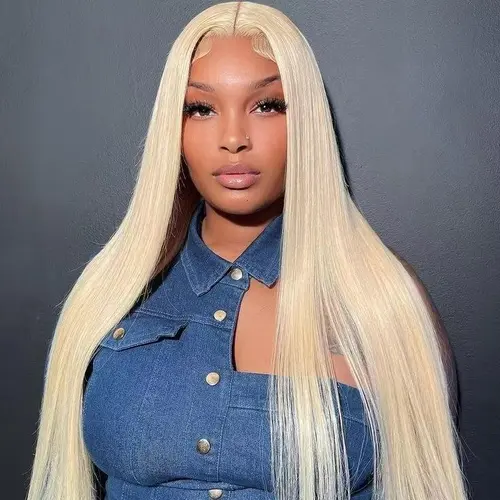 Tuneful 180% Density 613 Blonde HD Transparent 13x6 Lace Frontal Hair Wigs For Women Hot Red Straight 40 Inch Pre Plucked 613 Lace Front Hair Wigs P4/27 Hair Wig Neon Red Color SummerVibes