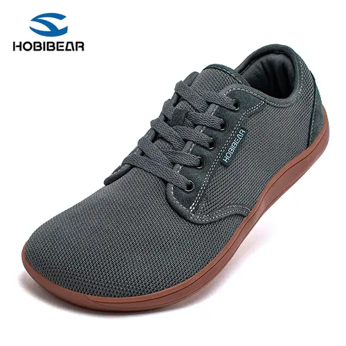 HOBIBEAR Unisex Minimalist Barefoot Casual Performance Shoes - 0 Drop Low Top Laces Sneakers, Wide Toe Box, Memory Foam Insole, Steady Traction Rubber Outsole, All Seasons Outdoors Work & Safety Footwear