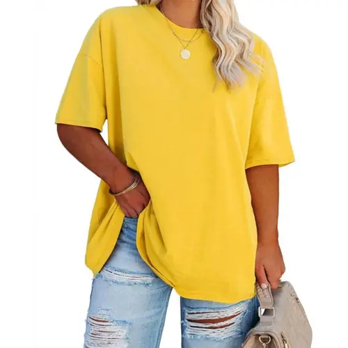 【1XL-5XL】Plus Size Curve imily bela curve Women's Plus Size T Shirts Oversized Tees Summer Half Sleeve Crew Neck Tunic Tops
