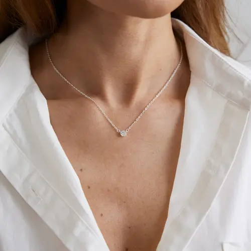 Mideeo Cubic Zirconia Diamond Choker Necklace for Women 14K Gold Plated CZ Necklaces Dainty CZ Solitaire Leaf Pendant Everyday Jewelry Gifts diamond necklace, Accessories For Women