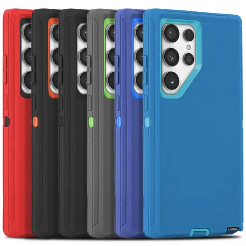XG-Tech Shockproof Defender Smartphone Cover - Heavy-Duty Triple-Layer Rubber-Silicone Rugged Protection Accessory for Samsung Galaxy S26, S25, S24, S23, S22 Ultra, S21 Plus (Fits Handheld Devices)