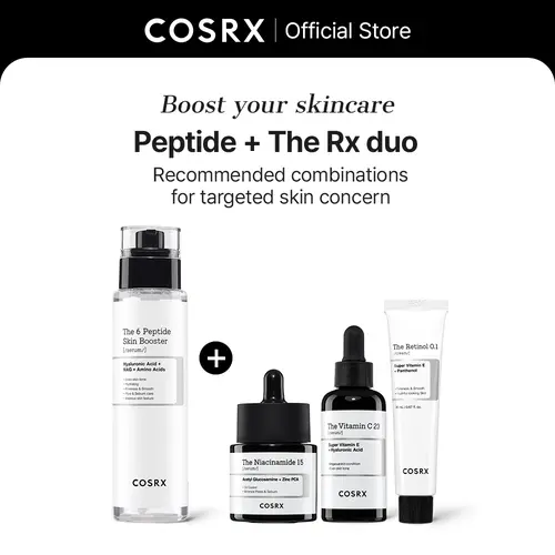 COSRX The 6 Peptide Skin Booster Serum, First Step Korean Beauty Treatment for Anti-Aging, Pores & Hyperpigmentation, For All Skin Types, 150ml, Anti Aging Kit, Face Care Kit, Brightening, Face Serum, Anti Aging Serum, Dark Spot Correction, Hyperpigmentat