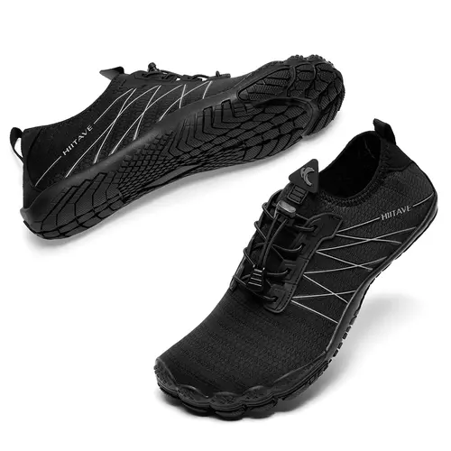 HIITAVE Men's Barefoot Mesh Water Shoes, Wide Toes, Lightweight Breathable for Hot Days, Non Slip Watershoes, Wide Toe Box, Wetground Traction, Outdoor Fun, Male Sports & Outdoor Footwear, Men's Water Shoes, Beach