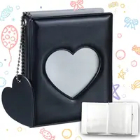 3" Mini Hollow Fading-Resist Photocard Album, 32-Pocket Photo Book with ID+Ticket Slots & Photo Protector Sleeves, Home & Office Gift Organizer, 32‑Pocket Hold