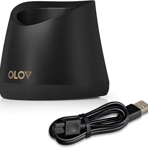 OLOV Replacement Charging Base for Groin Hair Trimmer, Fast and Stable Charging Dock with USB Power Cord, Black,dorm essentials