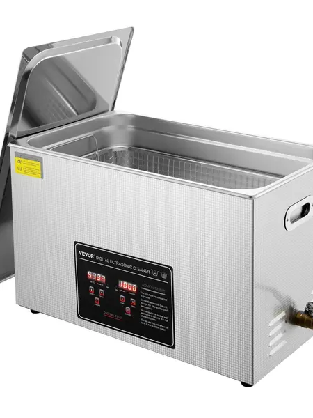 【DealsForYouDays】VEVOR 30L Stainless Steel Ultrasonic Cleaner, Cleaning Tool with Digital Timer, Heater, 40kHz Advanced Transducer Technology, Ideal for Small Parts, Carburetors, Father's Day Gift