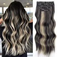 Vigorous Clip in Hair Extensions for Women, Long Wavy Premium Synthetic Hair, Soft Fashion Accessories for Instant Length, Ideal for Daily Use & Parties, Hair Extensions Clip In