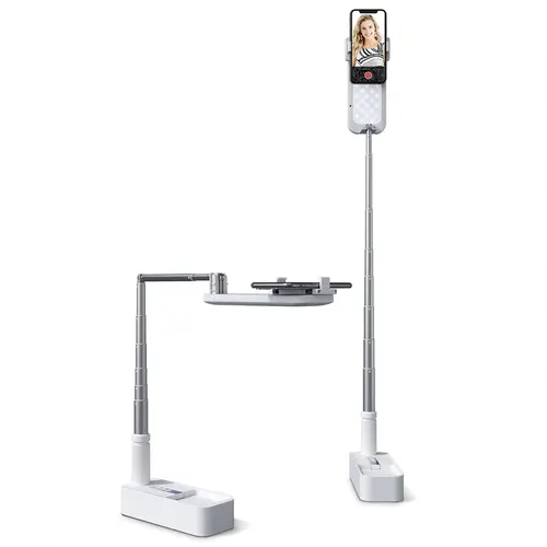 Viozon Extendable Selfie Stand 360° Rotation with Phone Holder, Rechargeable Wireless Foldable 7 Brightness LED Light for Live Streaming/YouTube/Tiktok/Video Recording/Photography/Reading,back to school,back to school haul