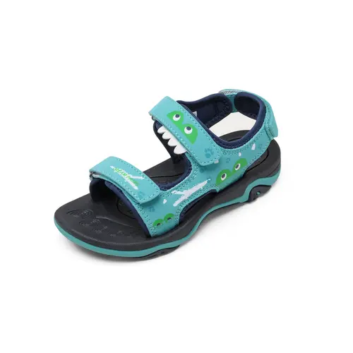 DREAM PAIRS Kids' Unisex Slip-On Open-Toe Strapy Sandals for 4-5 Years Children - Lightweight Soft Footwear, Soft Animal Print, EVA Sole, Hook-Loops Quick-Drying Walking Shoes