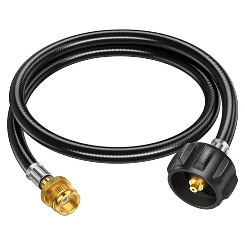 【Exclusive Offer】Alloxity QCC Heavy-Duty Coiled LPG Hose & Spool Tube (1lb to 5-40lb, QCC to CGA600), Weather Resistant Replacement Camp Kitchen Accessory for Camping Outdoor Gas Setup Upgrades