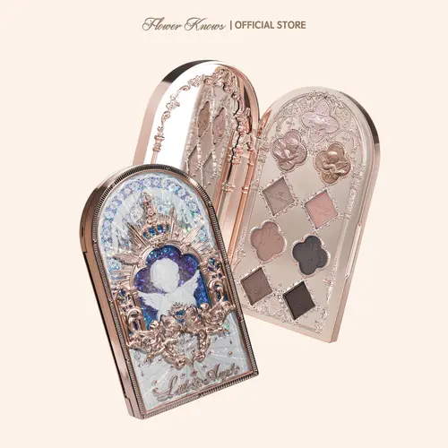 Flower Knows Little Angel Collection 9-Color Eyeshadow Palette 02 Weeping Angel, Long-Lasting Silky Blendable Powder Eyeshadow (Matte, Shimmer, Cool Toned), Cruelty Free, Gluten Free Makeup Products for Adults, TikTok Shop Back to School Soho Chic