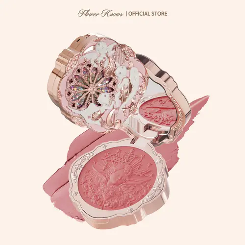 Flower Knows Little Angel Collection Vegan Cream Blush, Hydrating Pigmented Blush with Lecithin, Buildable Long-Lasting Color for Flawless Glossy Finish, Adults' Makeup Cosmetic, #tiktokshopbacktoschool, #sohochic