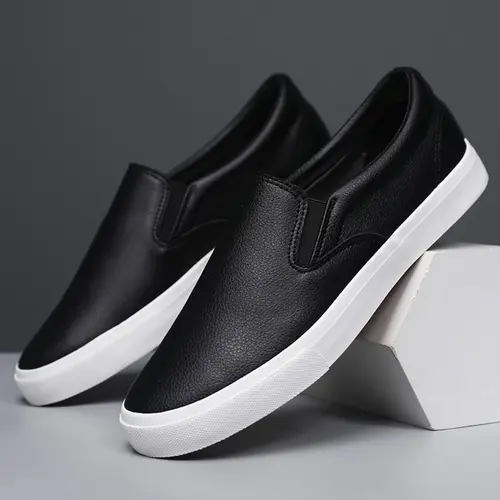 Men's Casual Round Toe Slip On Style Flat Shoes, 1 Pair Lightweight Breathable Comfortable Slip-on Shoes for Daily Wear, Perfect for Men and Outdoor Walking Driving, Slip On Loafers