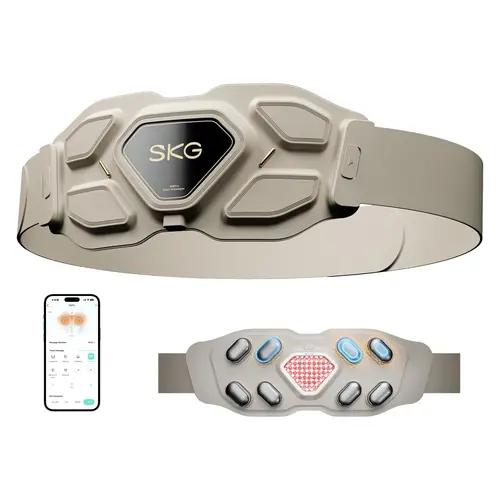 SKG W9 Pro Lower Back Massager, Adjustable Cordless Heating Pad Vibrating Back Massager Waist Lumbar Belt, Gifts for Mom Dad Men Women Comfort,back to school,back to school haul