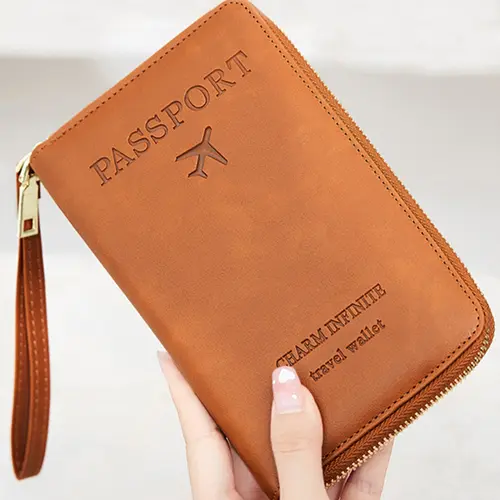 Simple Plain Passport Cases, Passport Holders, Passport Cover, Passport Protector, Multi-functional Zipper Travel Card Holder, Card Organizer, RFID Blocking Card Holder, Travel Accessories, Travel Essentials, Passport Wallet, Christmas Gift, Ideal Gift